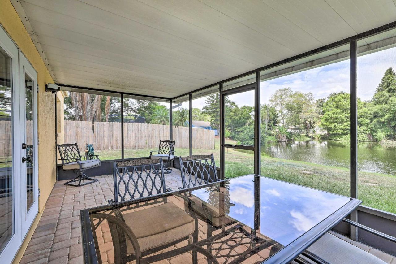 Lanai And Pond At Tranquil Bradenton Retreat! Villa Exteriör bild