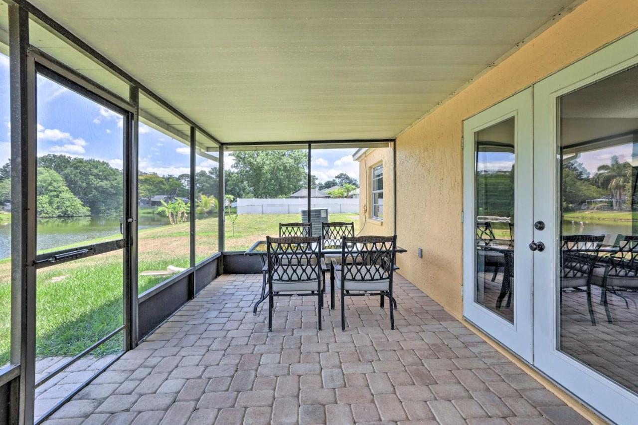 Lanai And Pond At Tranquil Bradenton Retreat! Villa Exteriör bild